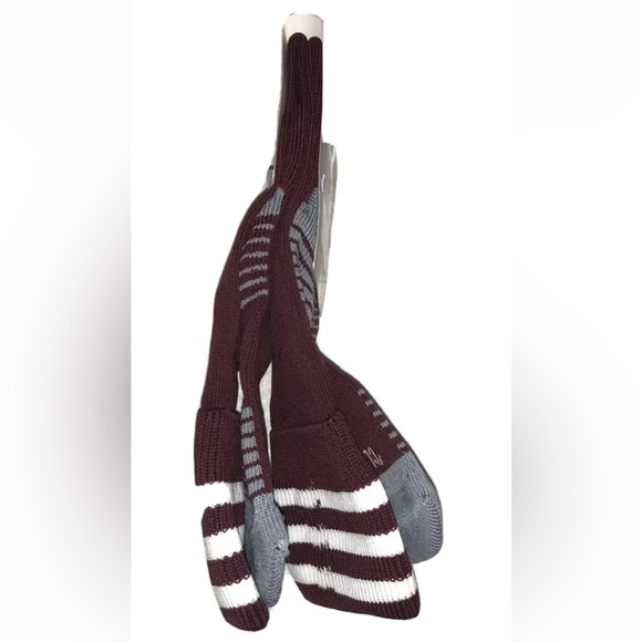 Adidas Soccer CopaZone  OTC Socks 1 Pair Youth 13C-4Y Maroon White Logo Climalit - Picture 8 of 8
